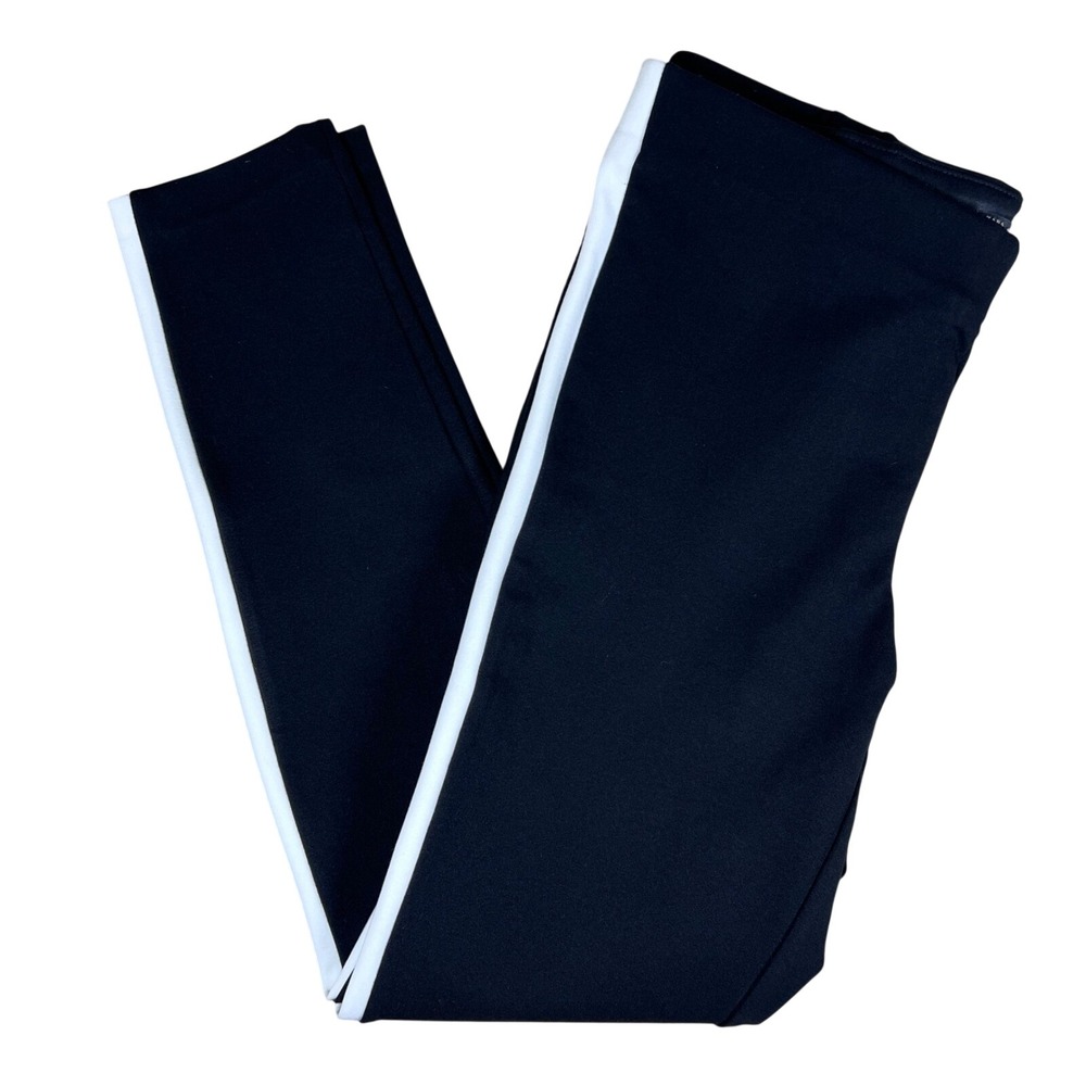 Zara Trafaluc Collection Black White Stripe Leggings‎ XL Pull On Pants Ankle